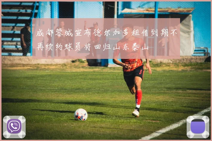 成都蓉城宣布德尔加多租借到期不再续约球员将回归山东泰山